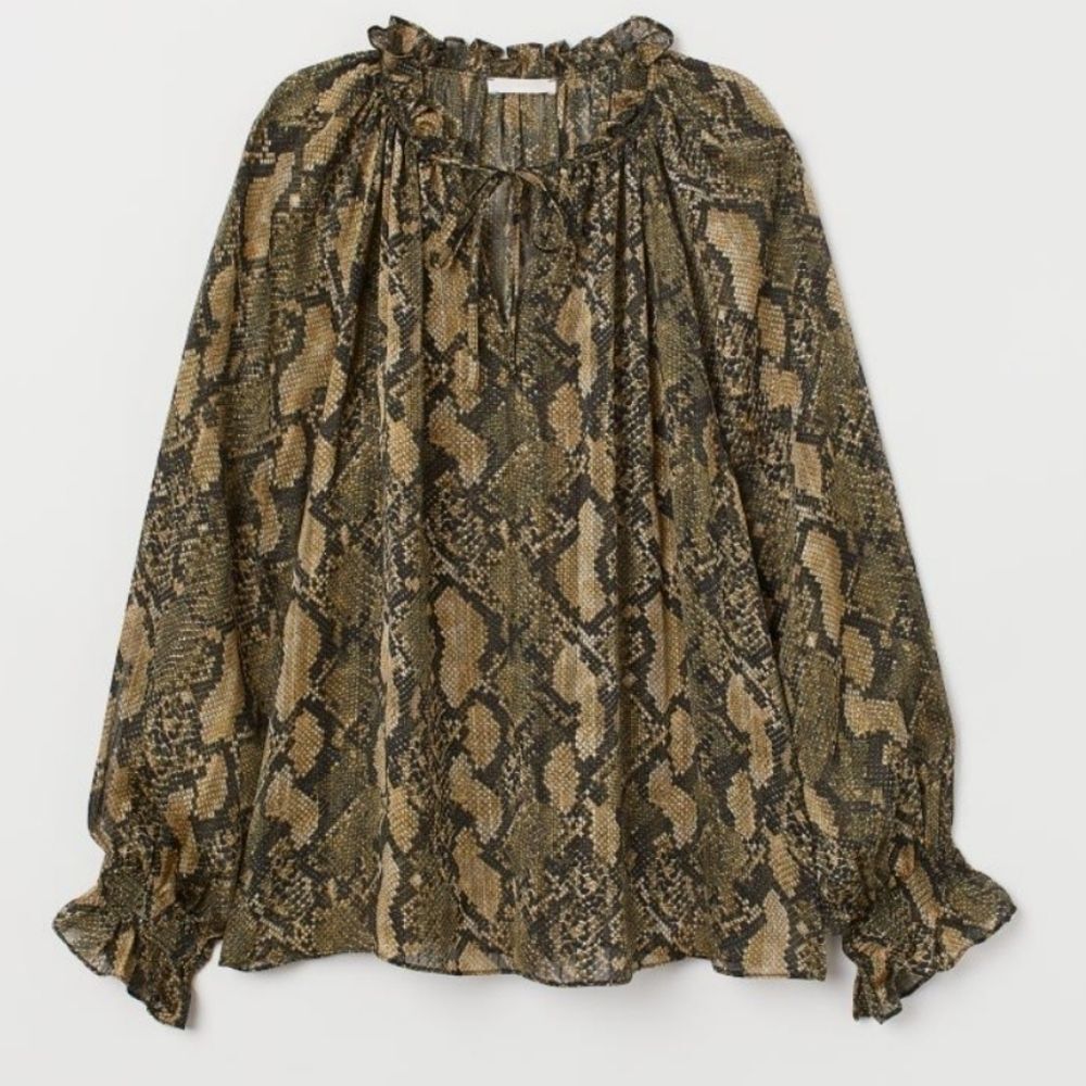 EUC H&M Green Blouse Size 8